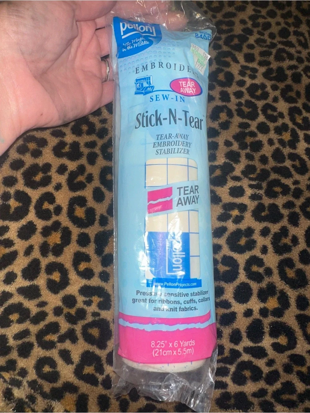 Stick & tear embroidery stabilizer